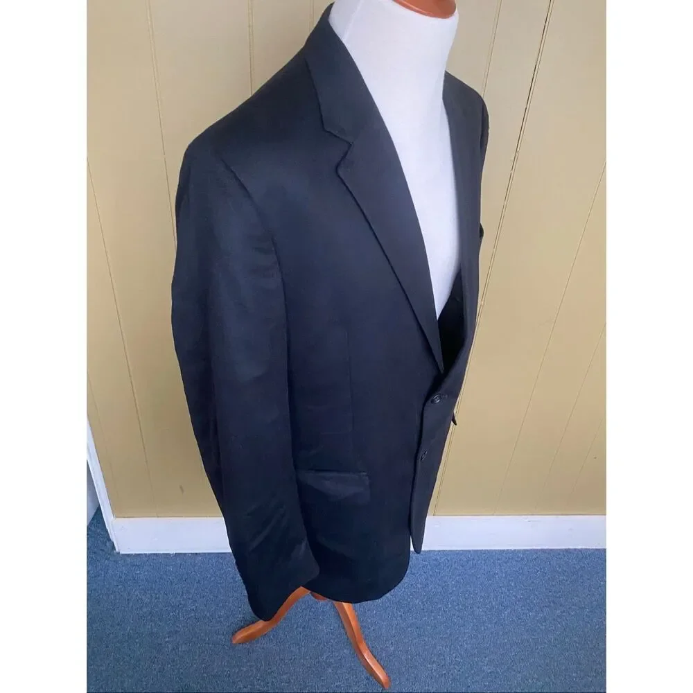 Jos A Banks men 46 XL 100% cashmere sport coat black